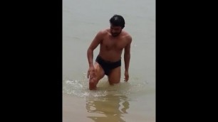 Hot Desi Man Exposed after River Bath