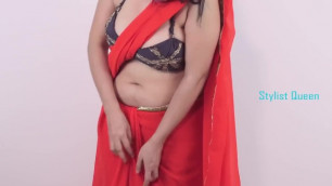 Hot Sexy Girls Showing - how to Wear Saree and make Huge Cleavage
