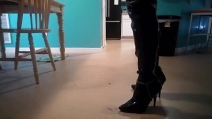 Locked in Pvc Thigh High Boots all Day