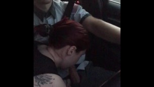 Coworker Gave me a Ride Home in his Audi so I Gobbled his Cock the whole Ride Deepthroat Road Head
