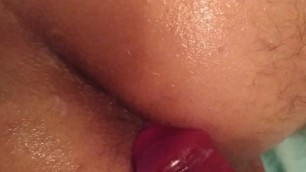Giving my Man CLOSE UP FIRST TIME PAINFUL ANAL with Dildo and Sucking with Mouth Creampie ????