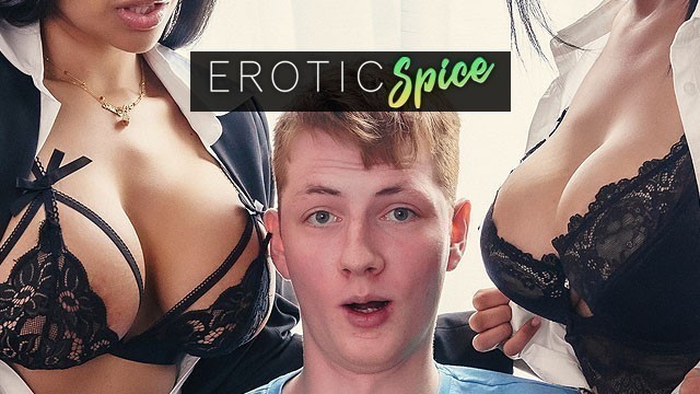 Ginger Teen Student Ordered to Office and Fucked by his Latina Teachers in Creampie Threesome